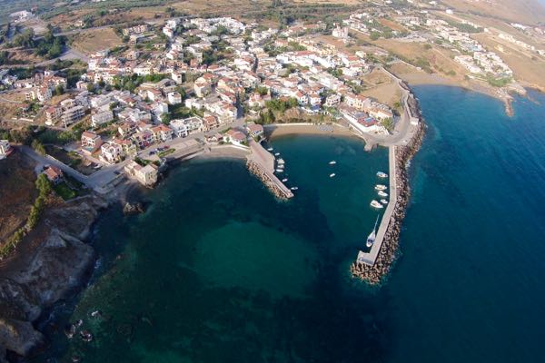 Luftaufnahme von Panormos auf Kreta